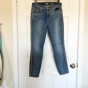 7 For All Mankind Women's Blue Skinny Jeans